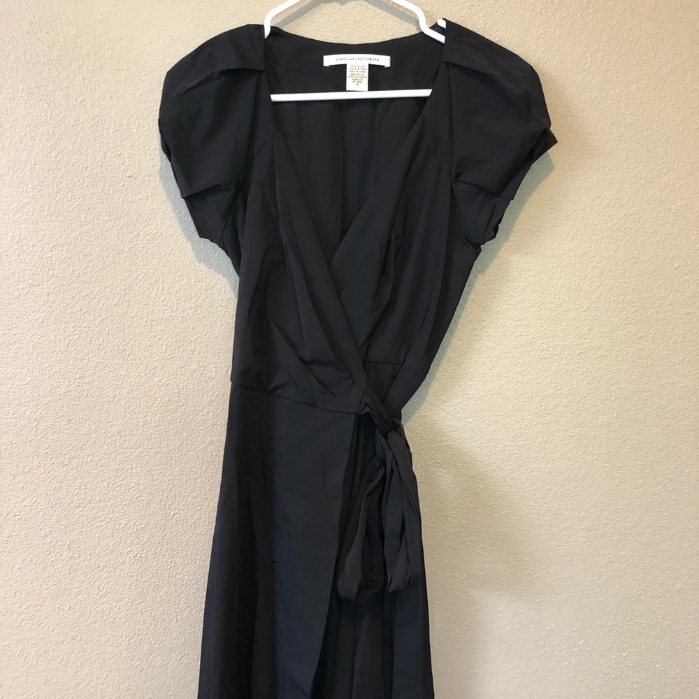 Diane von Furstenburg black wrap dress